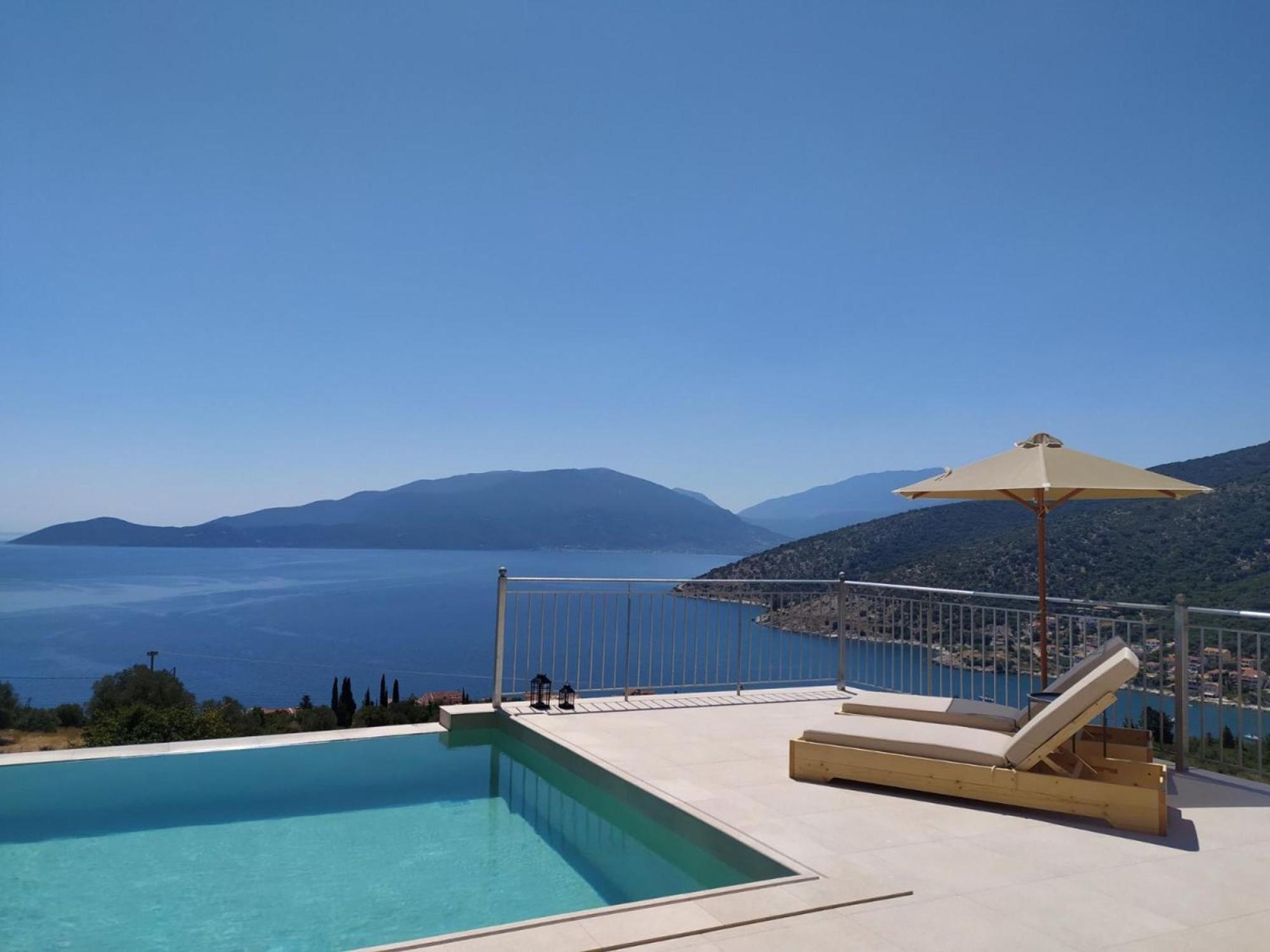 Augustela Villa Seaview Vacation Villa Agia Efimia Bagian luar foto