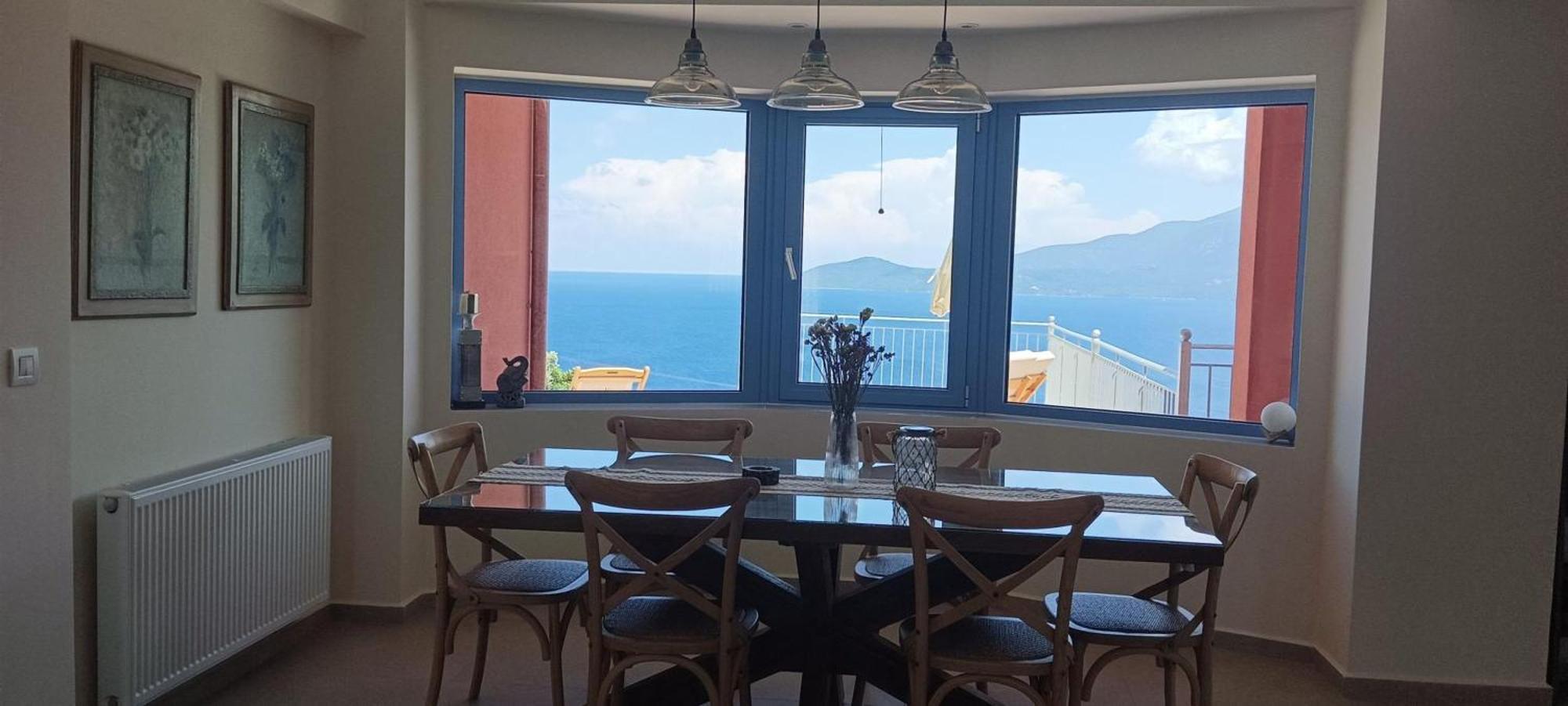 Augustela Villa Seaview Vacation Villa Agia Efimia Bagian luar foto