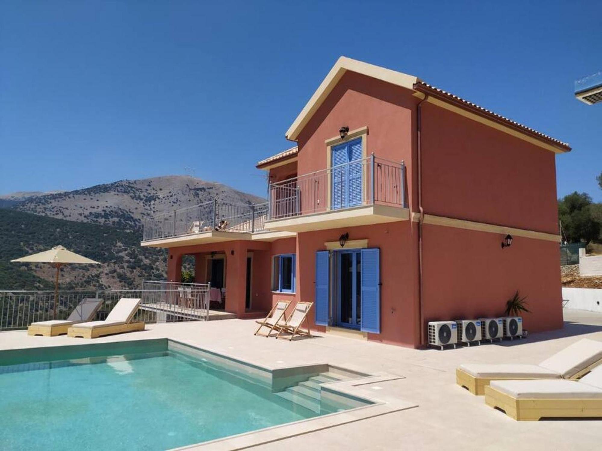 Augustela Villa Seaview Vacation Villa Agia Efimia Bagian luar foto